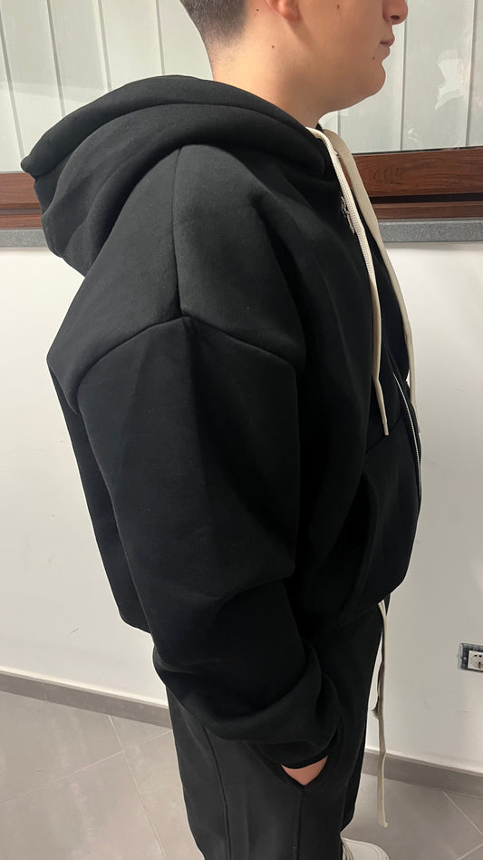 Felpa boxy zip