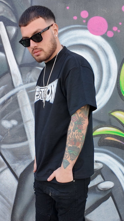 T-shirt destroy black