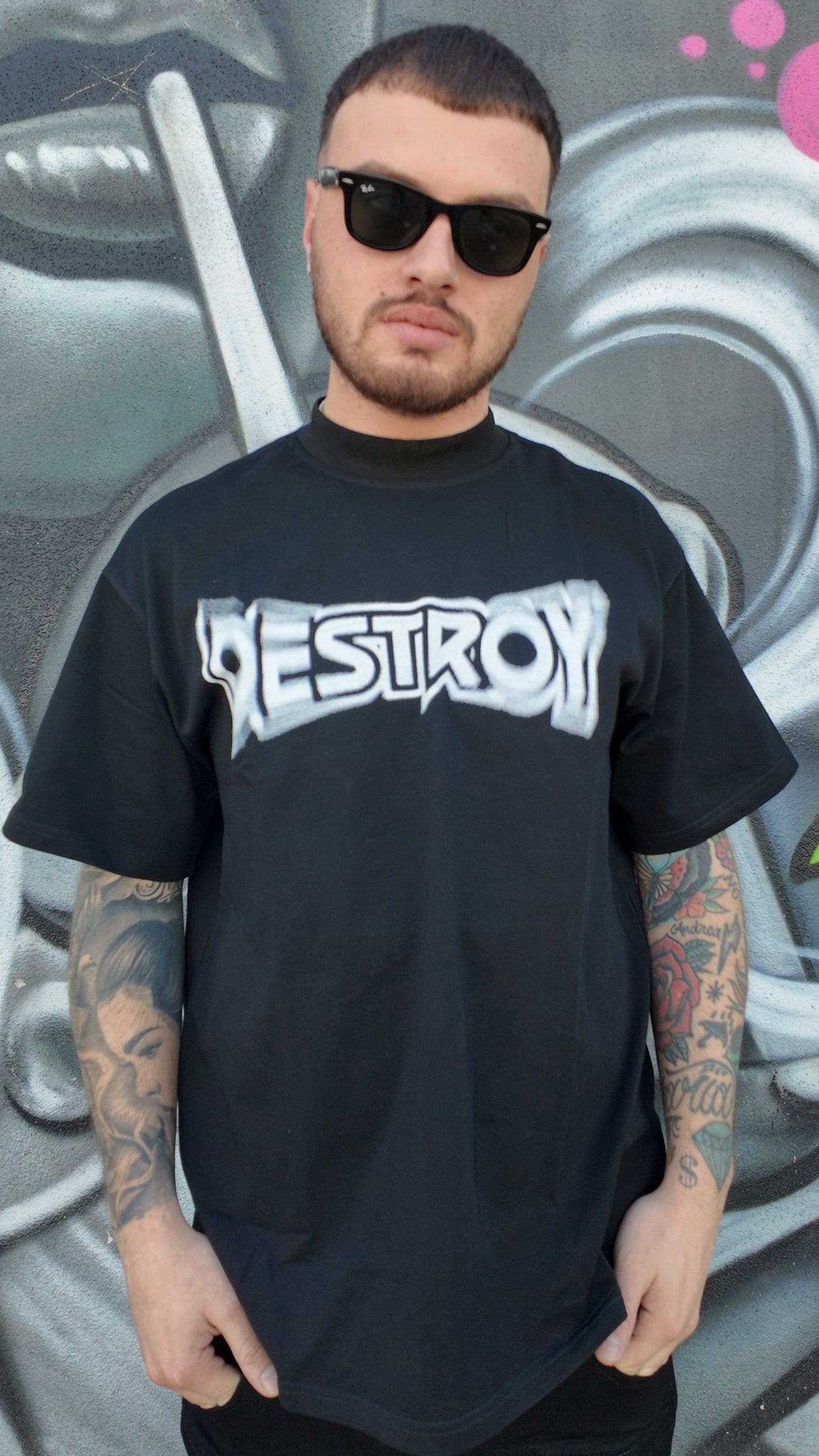 T-shirt destroy black