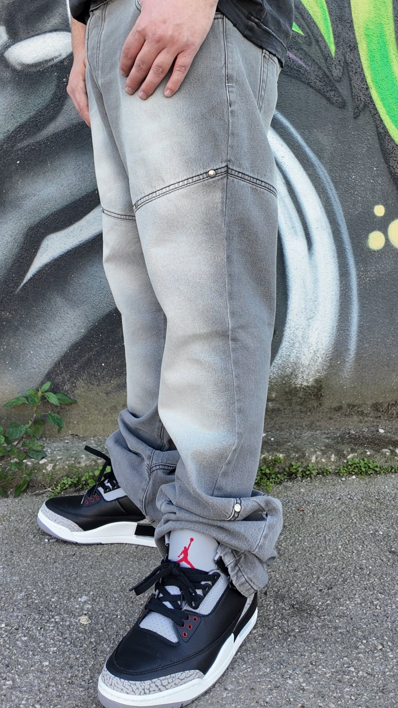 Jeans baggy bottons