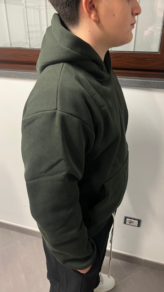 Felpa boxy green